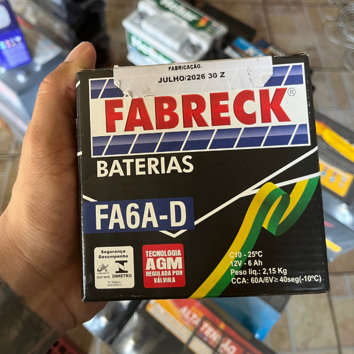 Bateria Fabreck disponível na ED+ Baterias